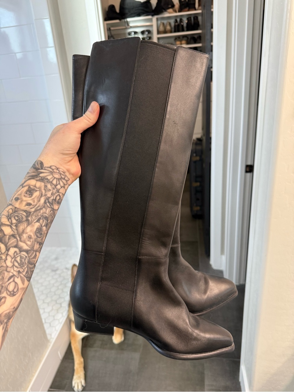 Classic Black Leather Boots